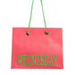 Pink Leather Weekend Wednesday Shopping Tote Bag - SEHABRANDS