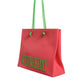 Pink Leather Weekend Wednesday Shopping Tote Bag - SEHABRANDS