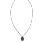 Dolce & Gabbana Sterling Silver 925 Chain Bar Gem Pendant Logo Necklace