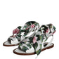 Dolce & Gabbana Multicolor Floral Print Ankle Wrap Sandals Shoes