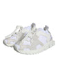 Dolce & Gabbana White Mesh Sorrento Trekking Sneakers Shoes