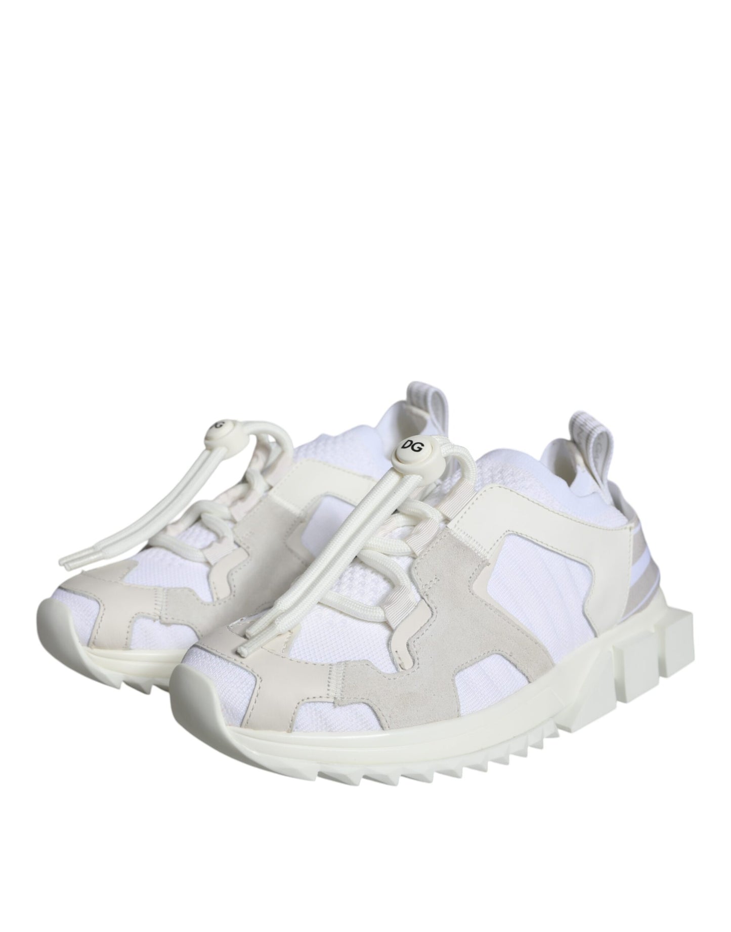 Dolce & Gabbana White Mesh Sorrento Trekking Sneakers Shoes