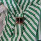 Dolce & Gabbana White Green Stripes One Piece Beachwear Swimwear