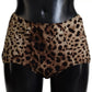 Dolce & Gabbana Brown Leopard Print Swimsuit Swimwear Bikini Bottom