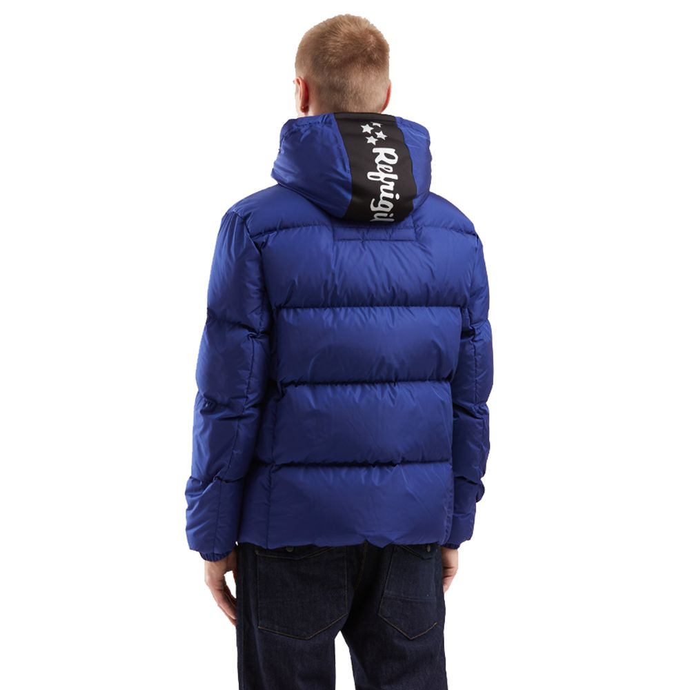 Blue Nylon Jacket - SEHABRANDS