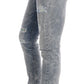 Chic Light Blue Torn Slim Fit Jeans - SEHABRANDS