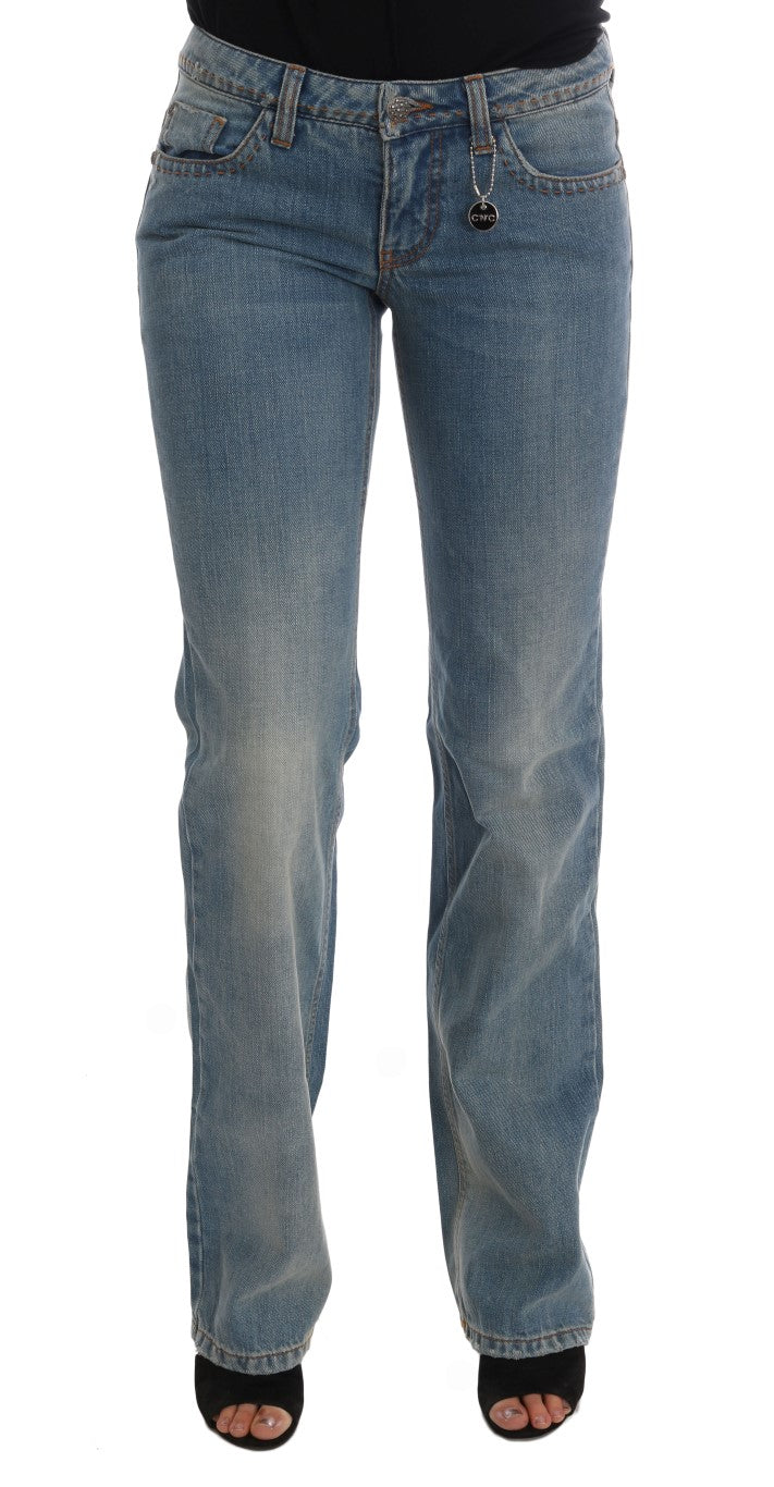 Chic Classic Fit Straight Blue Jeans - SEHABRANDS