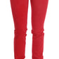 Radiant Red Super Slim Designer Jeans - SEHABRANDS