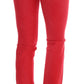 Radiant Red Super Slim Designer Jeans - SEHABRANDS