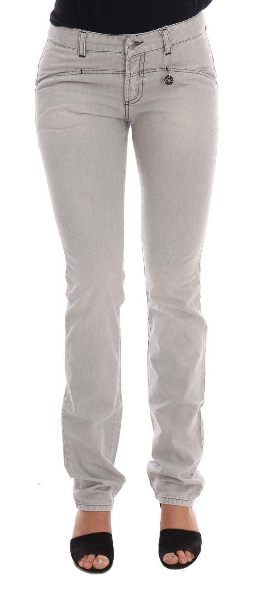 Sophisticated Gray Super Slim Jeans - SEHABRANDS