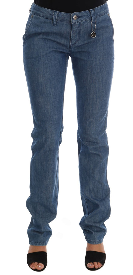 Super Slim Blue Wash Cotton Jeans - SEHABRANDS