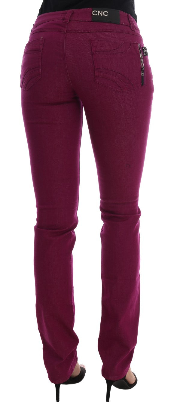 Elegant Purple Super Slim Jeans - SEHABRANDS