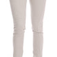 Chic White Slim-Fit Stretch Jeans - SEHABRANDS