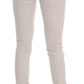 Chic White Slim-Fit Stretch Jeans - SEHABRANDS