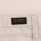 Chic White Slim-Fit Stretch Jeans - SEHABRANDS