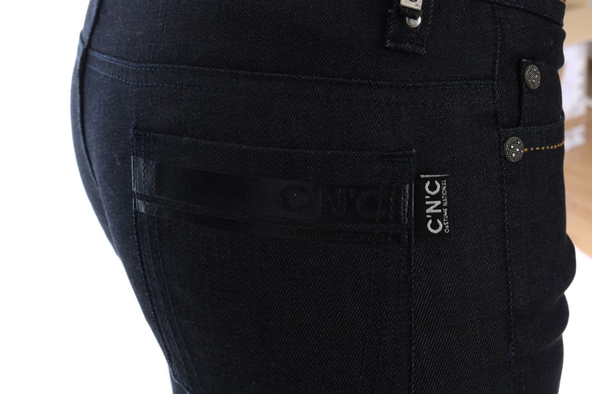 Chic Dark Blue Super Slim Fit Jeans - SEHABRANDS