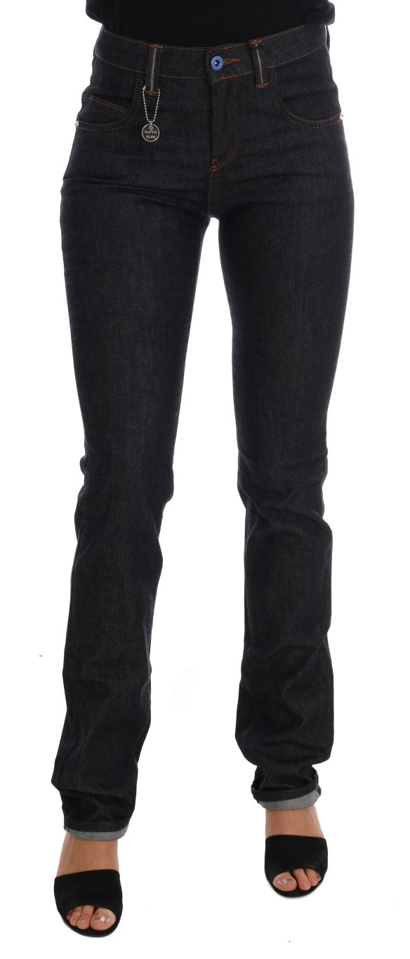 Sleek Dark Blue Super Slim Jeans - SEHABRANDS