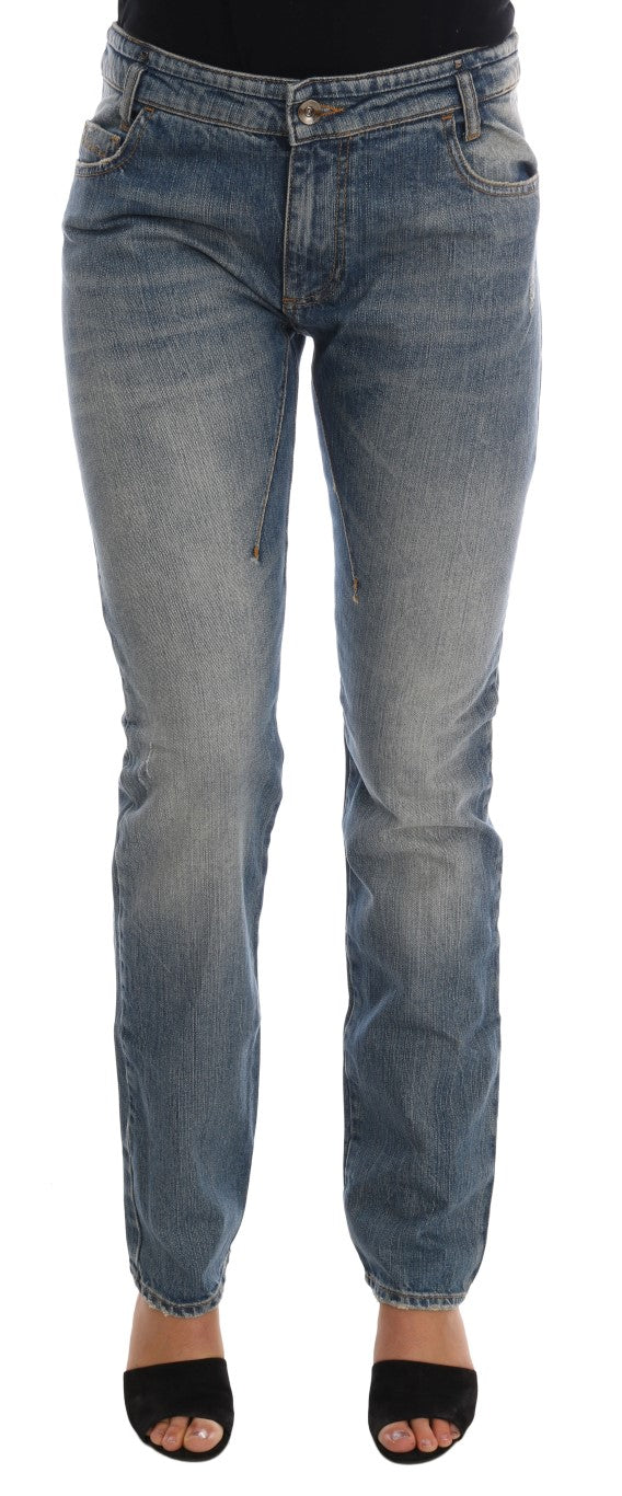 Chic Blue Slim Fit Designer Jeans - SEHABRANDS