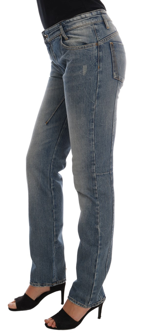 Chic Blue Slim Fit Designer Jeans - SEHABRANDS