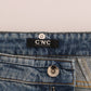 Chic Blue Slim Fit Designer Jeans - SEHABRANDS