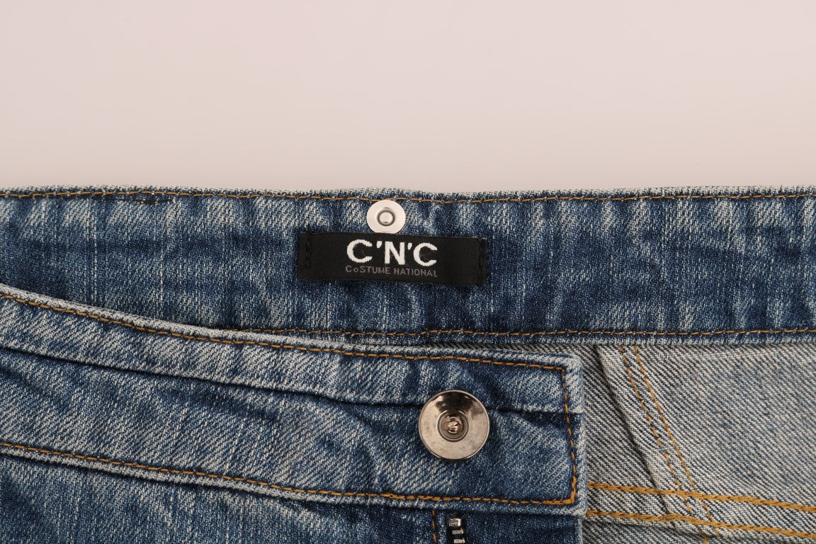 Chic Blue Slim Fit Designer Jeans - SEHABRANDS