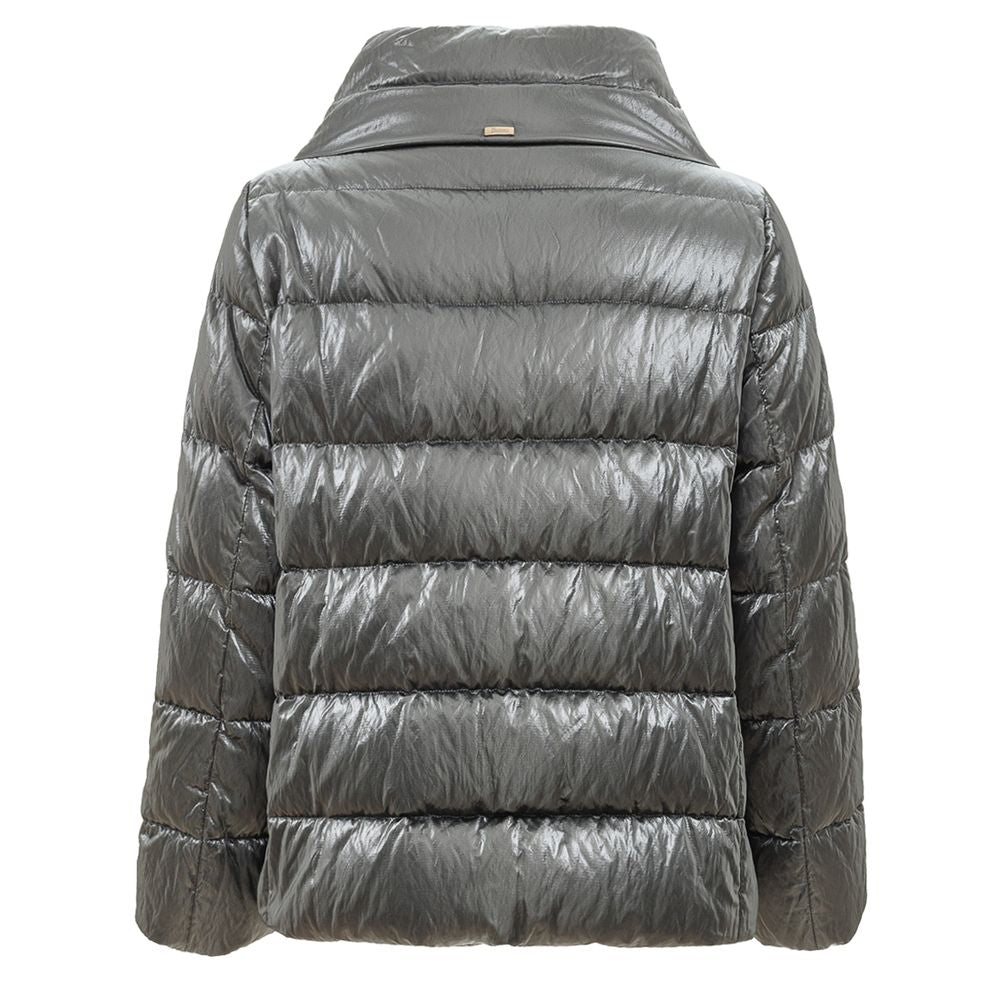 Silver Viscose Jackets & Coat - SEHABRANDS