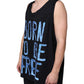 Dolce & Gabbana Black Cotton Born To Be Free Sleeveless T-shirt