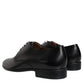 Dolce & Gabbana Black Leather Derby Formal Dress Shoes