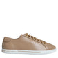 Dolce & Gabbana Brown Low Top Men Saint Tropez Sneakers Shoes