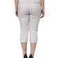 Dolce & Gabbana White Cotton Mid Waist Cropped Skinny Pants