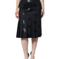 Dolce & Gabbana Black DG Monogram Pleated Midi Skirt