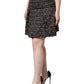 Dolce & Gabbana Multicolor High Waist Tartan Tweed A-line Mini Skirt