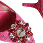 Dolce & Gabbana Pink Taormina Lace Crystal Heels Pumps Shoes