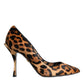 Dolce & Gabbana Brown Leopard Calf Hair Heels Pumps Shoes