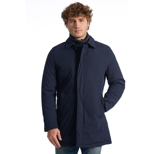 Blue Polyester Jacket - SEHABRANDS