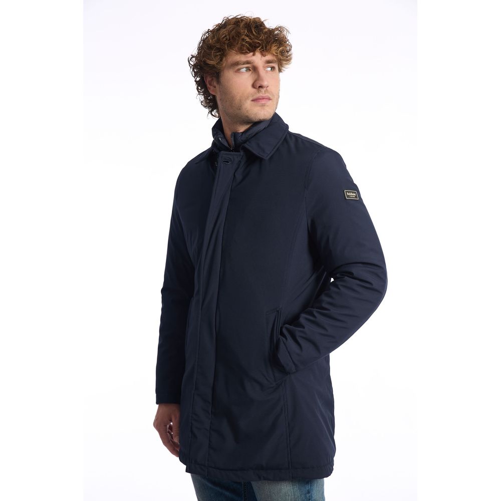 Blue Polyester Jacket - SEHABRANDS