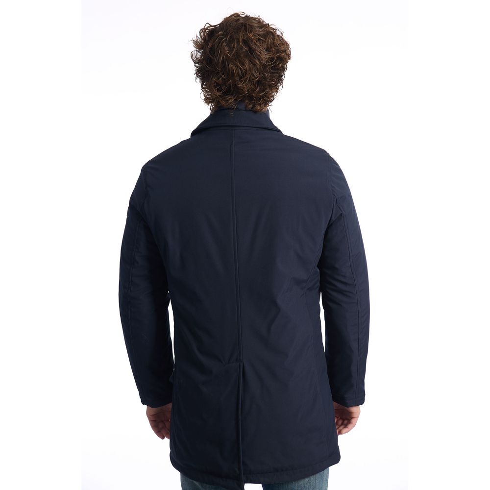 Blue Polyester Jacket - SEHABRANDS