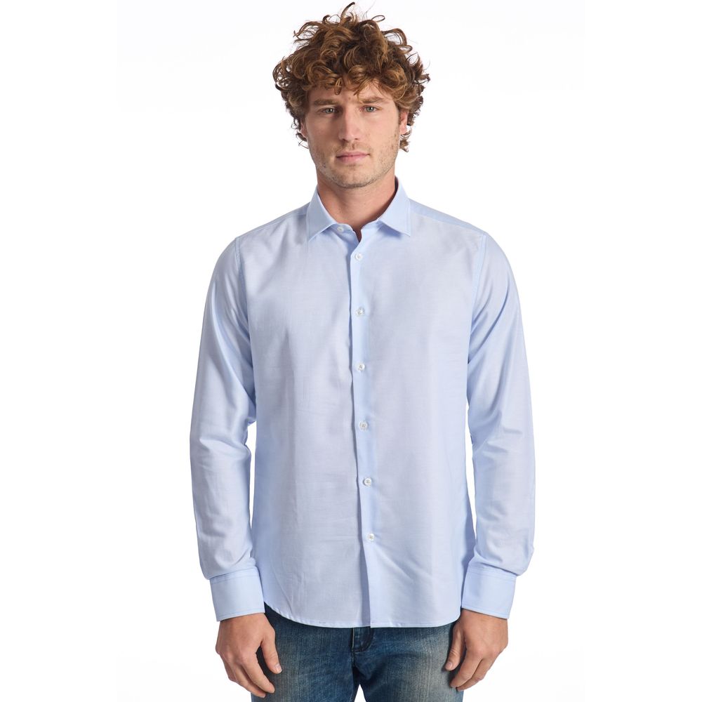 Light Blue Cotton Shirt - SEHABRANDS