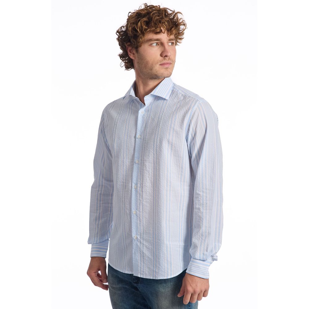 Light Blue Cotton Shirt - SEHABRANDS