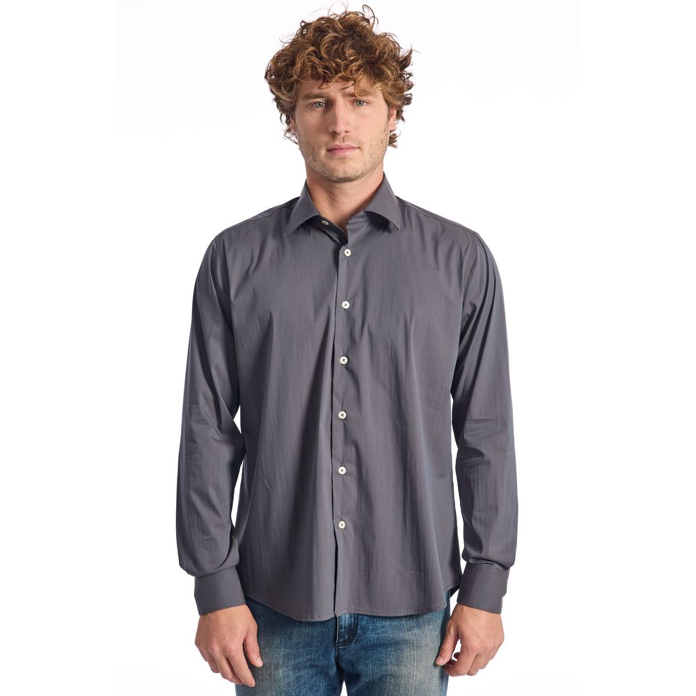 Gray Cotton Shirt - SEHABRANDS