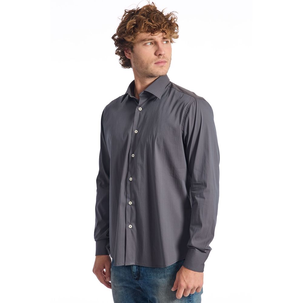 Gray Cotton Shirt - SEHABRANDS