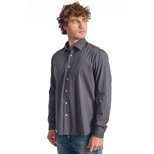 Gray Cotton Shirt - SEHABRANDS