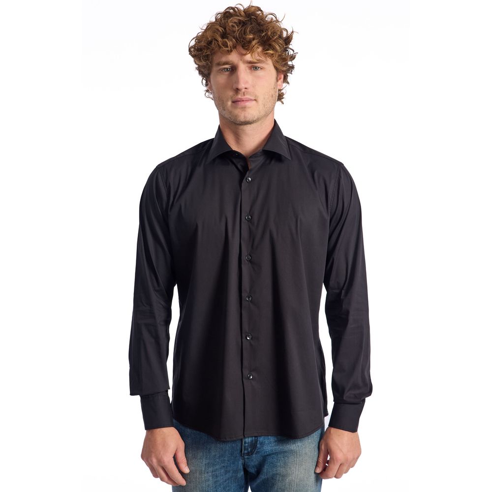 Black Cotton Shirt - SEHABRANDS