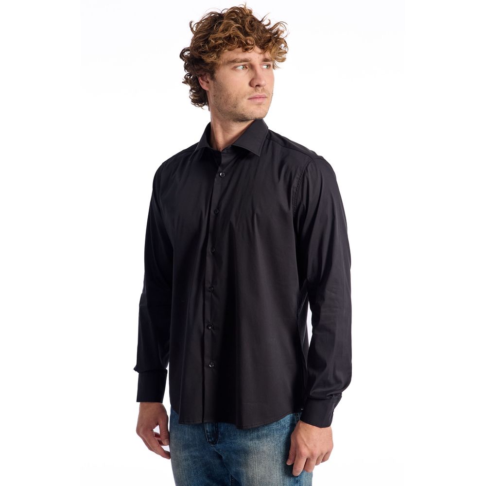 Black Cotton Shirt - SEHABRANDS