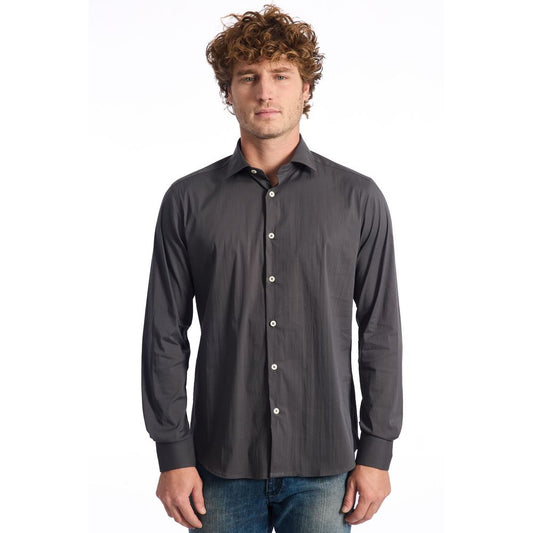 Gray Cotton Shirt - SEHABRANDS