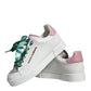 Dolce & Gabbana White Leather Portofino Low Top Sneakers Shoes