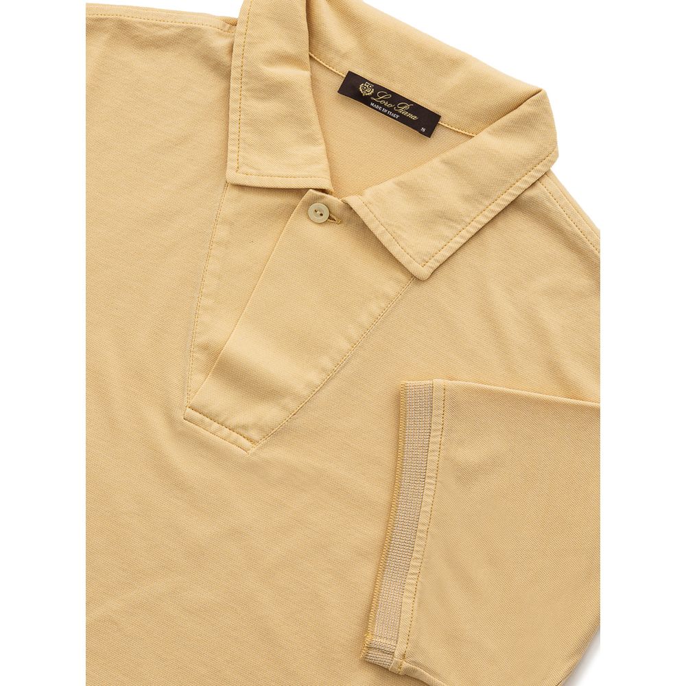 Yellow Silk Polo Shirt - SEHABRANDS