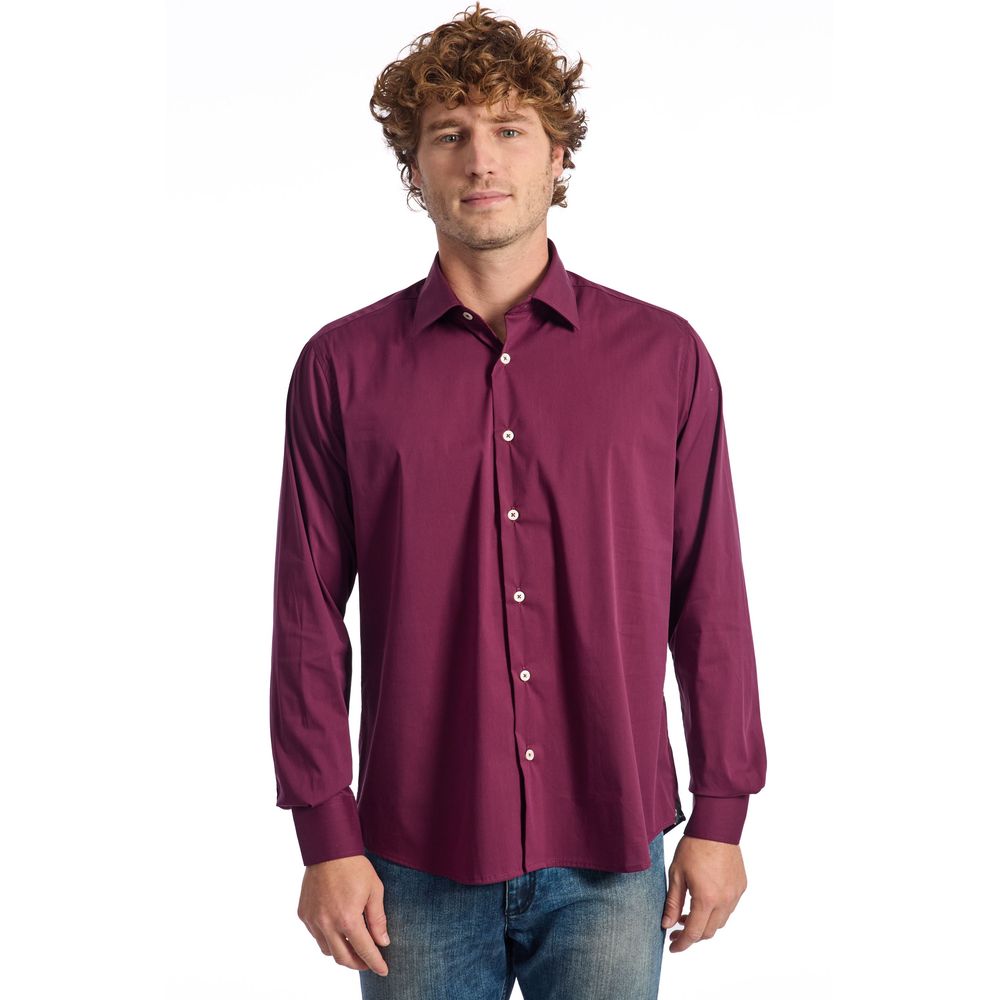 Burgundy Cotton Shirt - SEHABRANDS