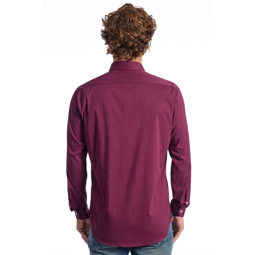 Burgundy Cotton Shirt - SEHABRANDS