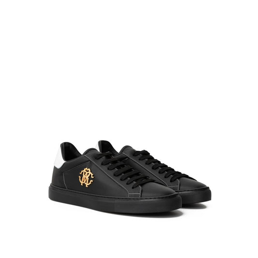 Black Leather Sneaker - SEHABRANDS